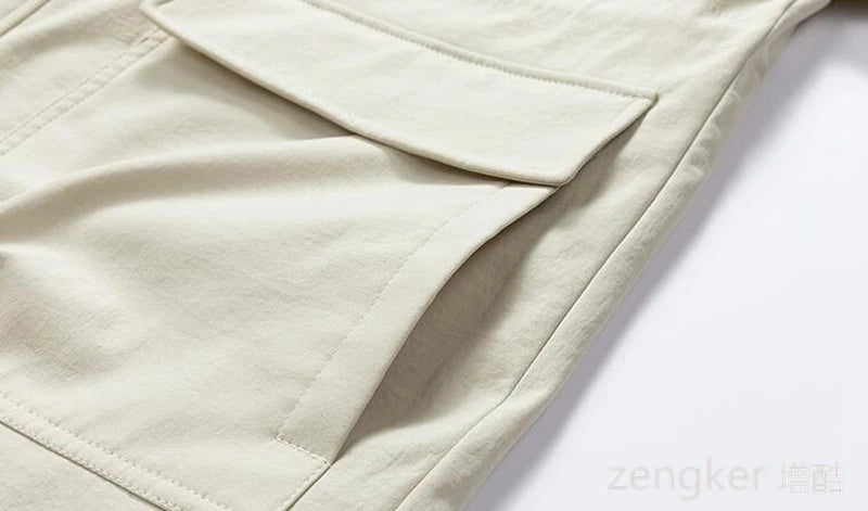 Big size Trench large size men long section spring and autumn casual jacket loose  plus size coat 7XL 8XL 9XL