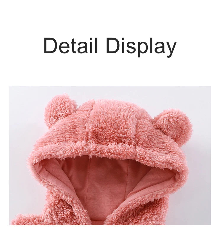 Ircomll Children's vest winter Fall Bape Plush Hooded Bear Outerwear For Girls Boys Children Coat Baby Top Waistcoat Girl Outfit