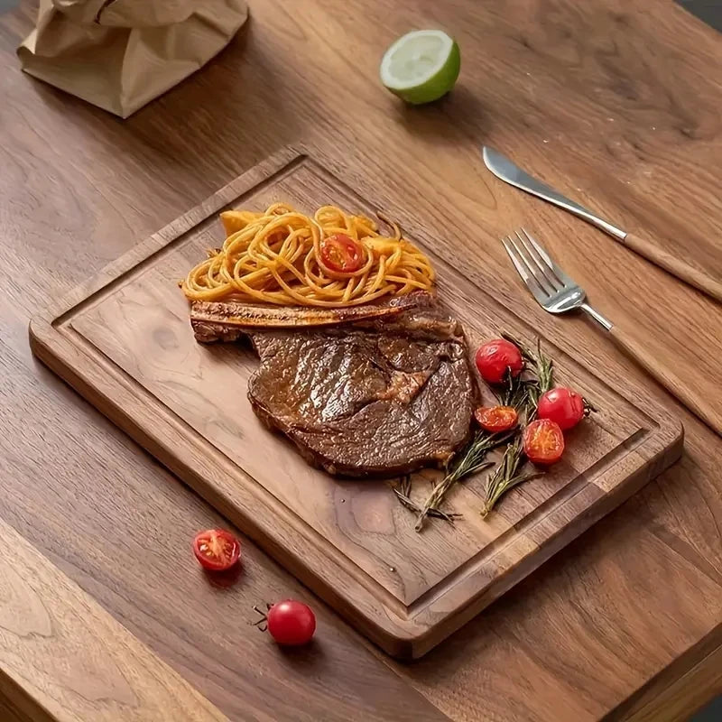 Beech Walnut Wooden Cutting Board Kitchen Chopping Block Cheese Meat Butcher Block - Durable Wood Cutting Board for Kitchen To