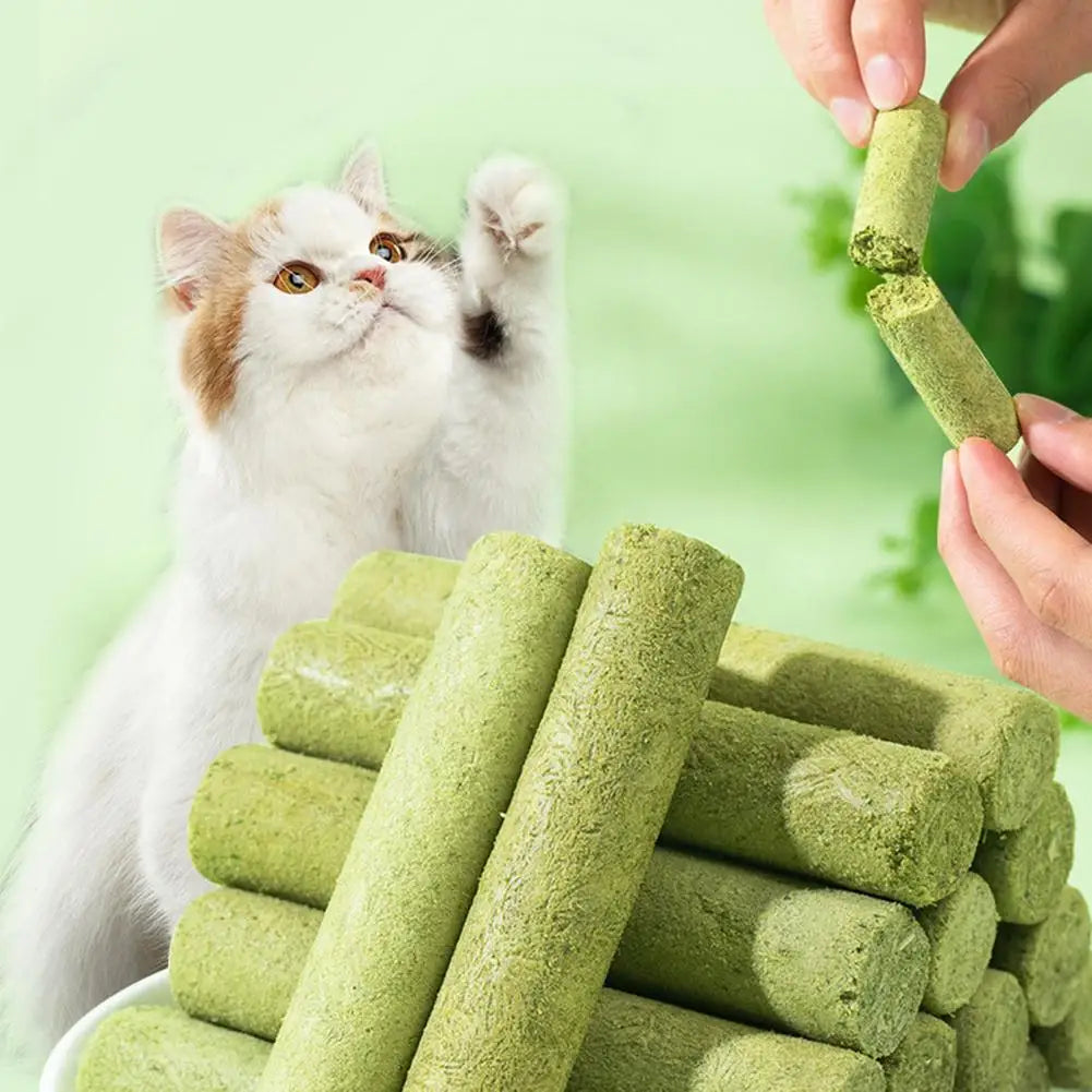 Cat Grass Scented Stick Pet Snacks Mild Cat Tooth Cleaning Cat Grass Stick Pet Supplies Catgrass Tablets Grinding Teeth