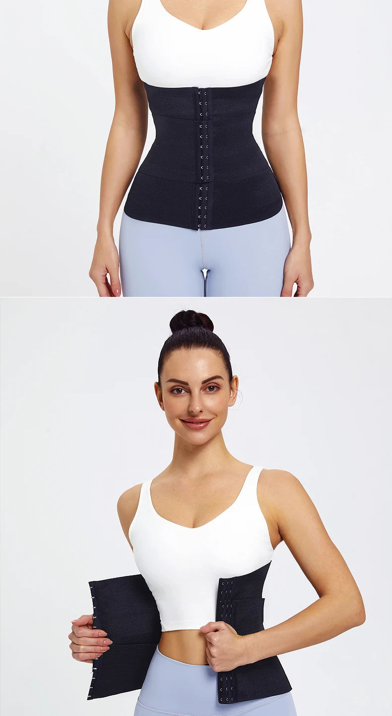 MiiOW Waist Trainer Corset Women Binders Shapers Tummy Wrap Body Shapewear Slimming Belt Flat Belly Workout Postpartum Girdle