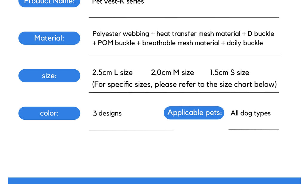 Pet Dog Harness Adjustable Chest Harness For Small  Medium Large Dogs Teddy Chihuahua Pet Supplies （S has no handle））