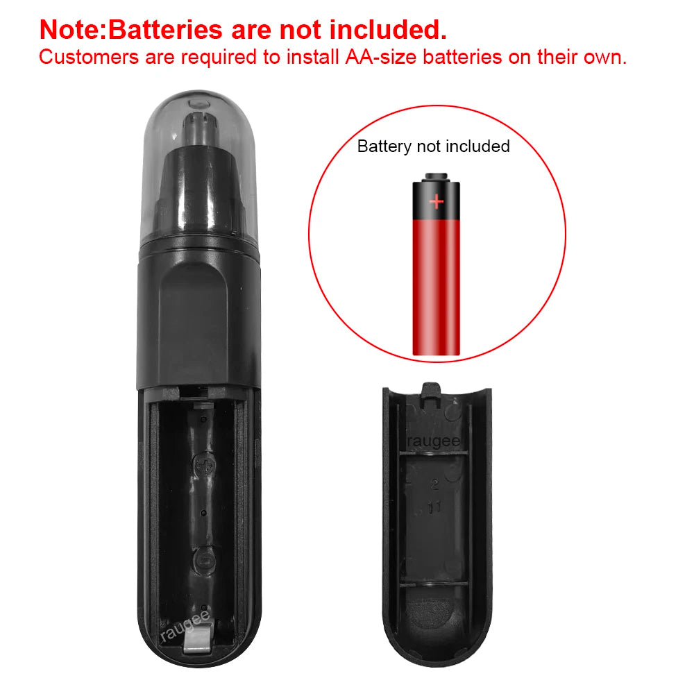 Electric Nose Hair Trimmer Battery Powered Travel Portable Nose Hair Cutter Mini Clipper For Men Eyebrow Ears Nose Hair Trimmer