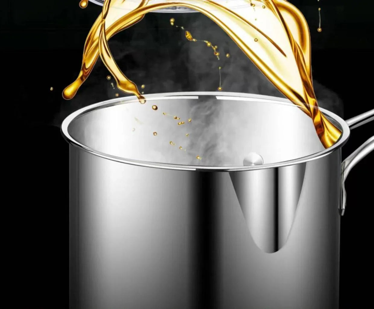 304 Stainless Steel Deep Fryer with Frying Basket Multifunction Small Pot Kitchen Specific Frying Chicken and Other Cooking Tool