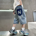 Boys Denim Shorts New Summer Children Capri Pants High Quality Boys Clothes Mid-Calf Short Jeans Kids Casual Bottoms 5 7 9 11 13