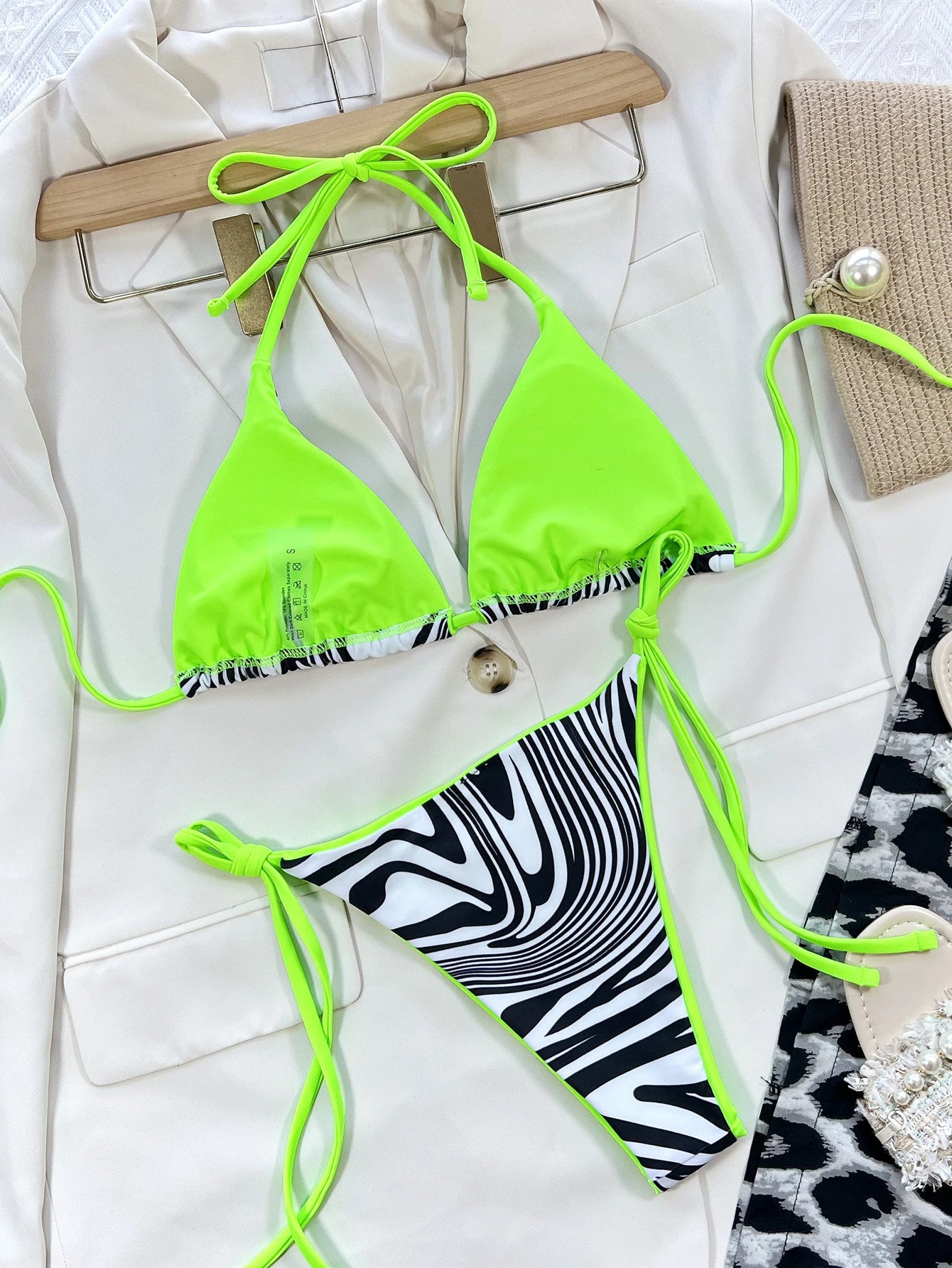 2026 Summer Women's Sequins Swimsuit Sexy Backless Push Up Thong Bathing Suit Micro Bikini Set Low Waist Swimwear Beach Biquinis