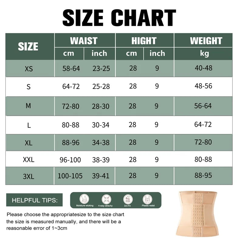 MiiOW Waist Trainer Corset Women Binders Shapers Tummy Wrap Body Shapewear Slimming Belt Flat Belly Workout Postpartum Girdle