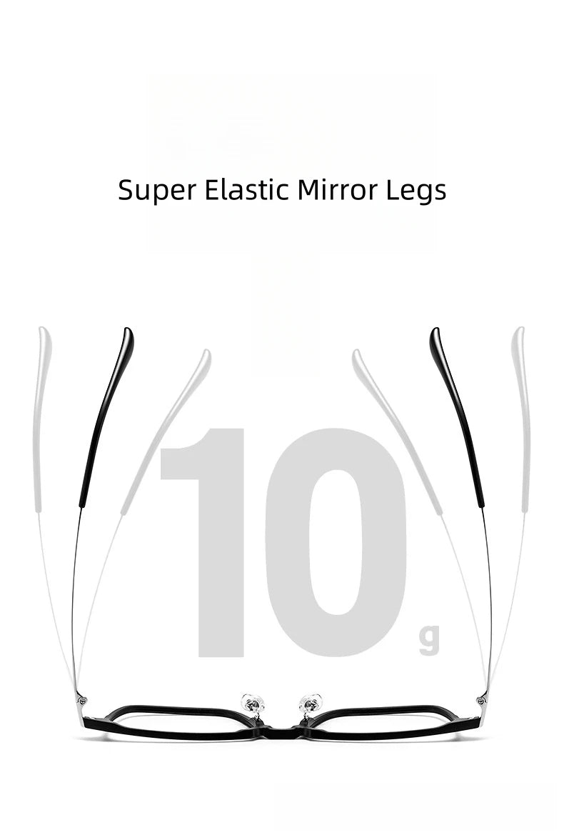 FIRADA Fashion Comfortable Eyeglasses Retro Square Titanium Eyewear Plus Size Prescription Glasses Frame For Men Women 93006-C