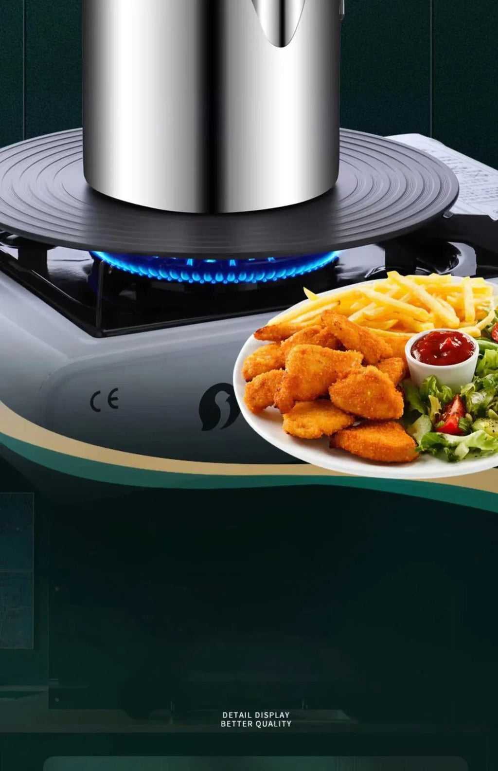 304 Stainless Steel Deep Fryer with Frying Basket Multifunction Small Pot Kitchen Specific Frying Chicken and Other Cooking Tool