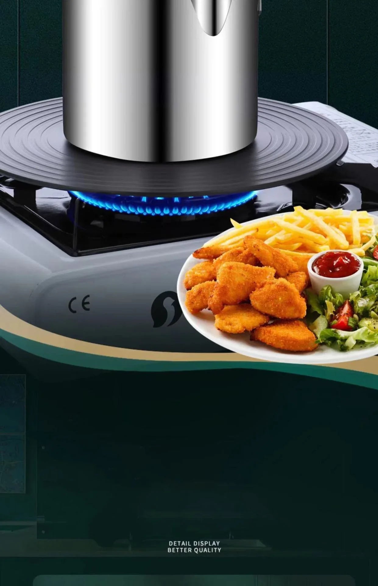 304 Stainless Steel Deep Fryer with Frying Basket Multifunction Small Pot Kitchen Specific Frying Chicken and Other Cooking Tool