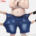 Extra large size men's denim shorts oversized men's elastic waist knee length summer loose shorts men plus size 9XL 8XL 7XL 6XL
