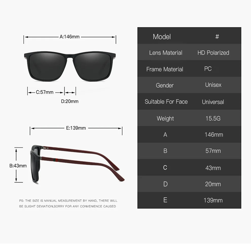 New Polarized Sunglasses for Men TR90 Fashion Luxury Designer Sunnies for Women Colorful Film Anti UV Outdoor Sun Eyeglass